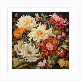 Oil Flower (5) Art Print