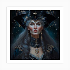 Witch In The Night Art Print