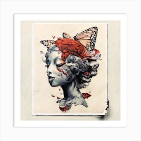 Butterfly Girl 1 Art Print