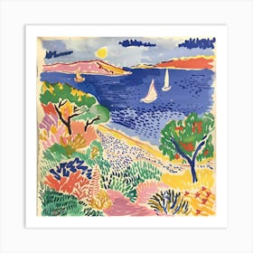 Coastal Vista Matisse Style 7 Art Print