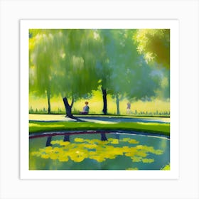 Pond In The Park 6 Art Print