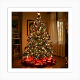 Asm Decorated Christmas Tree With Lots Of Presents 115b0e35 32fd 483c 9618 A8c7627f7544 Art Print