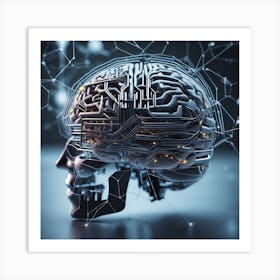 Digital Brain 4 Art Print