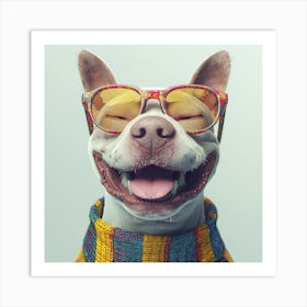 Dog Wearing Sunglasses 4 Art Print