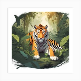 Tiger In The Jungle 39 Art Print