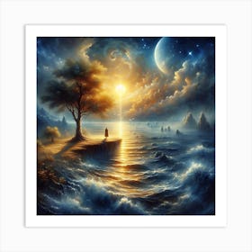 Meditative Landscape Painting Art Print