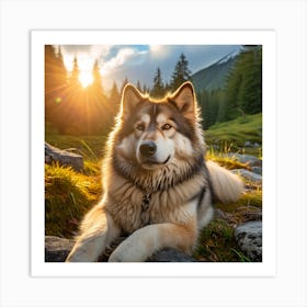 Husky Dog 5 Art Print