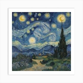 Starry Night By Vincent Image Art Print 1 Art Print