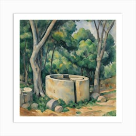 Millstone And Cistern Under Trees Paul Cezanne Art Print 1 Art Print