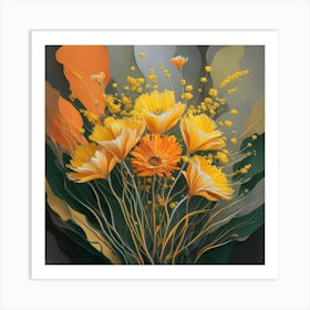 Sunlit Petals: A Floral Symphony 1 Art Print