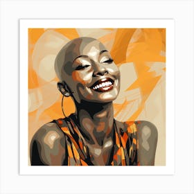 Maraclemente Abstract Black Bald Woman Smiling Beautiful Hand D 1c39cc82 Bcb1 47f9 Bda9 73e76dd09132 Art Print