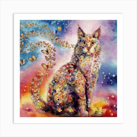 Butterfly Cat 7 Art Print