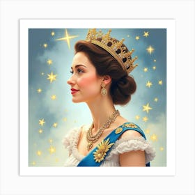 Graceful Young Queen 1 Art Print