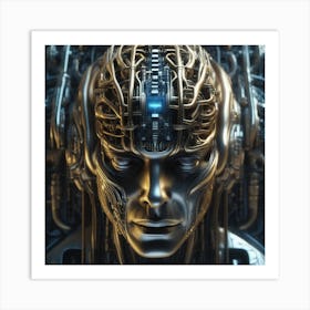 Futuristic Head 4 Art Print