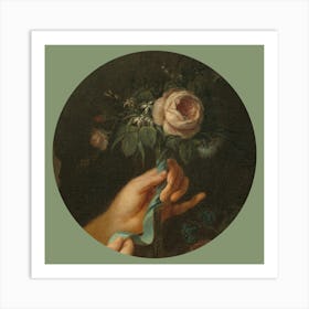 oil painting of roses Art Print