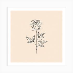 Simple Rose Art Print