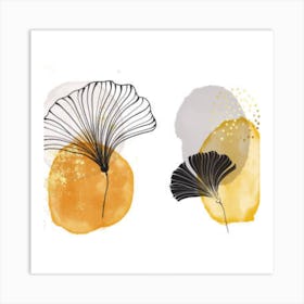 Ginkgo Leaves Art Print