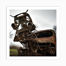 Rusty Junk Sculpture Art Print