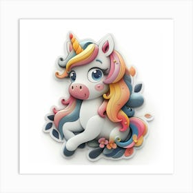 Unicorn Sticker 71 Art Print