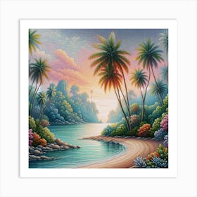 Tropical landscape 10 Art Print