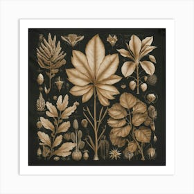 A Vintage Style Botanical design Art Print