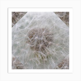 Dandelion Heart - Octahedron - Mosaik Nature Herb Pattern #1 Art Print