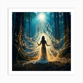 Firefly Shimmering Phantom Lights In Dreamlike Vibrations 30201 Art Print