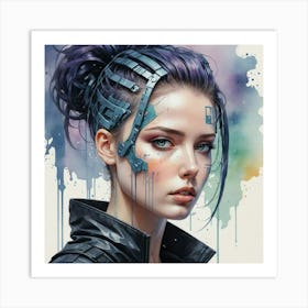 Futuristic Girl 5 Art Print