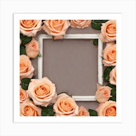 Frame With Roses 6 Art Print