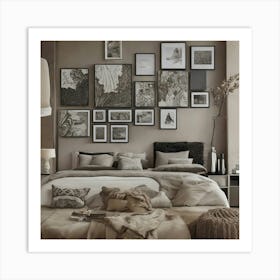 Neutral Bedroom 1 Art Print