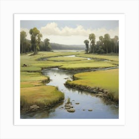 River In The Grass Art Print