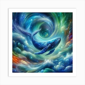 Whale In The Clouds 1 Art Print
