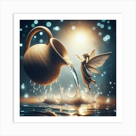 Fairy Pouring Water Art Print