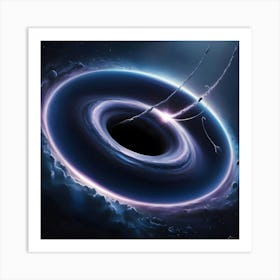 A Swirling Majestic Black Hole Dominates The Center Of The Universe In Space 1 Art Print