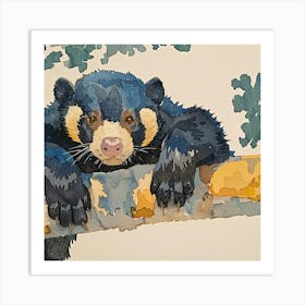 Editorial Art White Background Bear Art Print