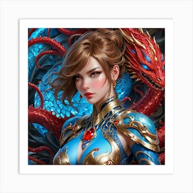 Dragon Girl bvg Art Print