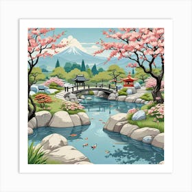 Japan Garden Pagoda Art Print (2) Art Print