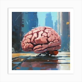 Brain On Wheels Art Print