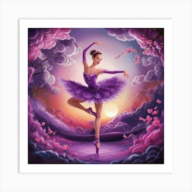 A Captivating Illustration Of A Graceful Ballerina 7oictlvjqtuuw4qdundorq Kchvtqo3tnscgixnwrnfrw Art Print