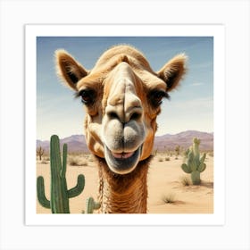 Camel In The Desert 6 Art Print