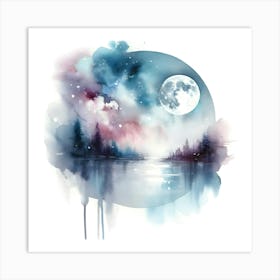 Moon In The Sky Art Print