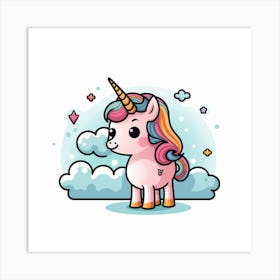 Cute Unicorn 808 Art Print