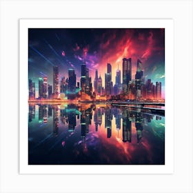 Futuristic Cityscape Art Print