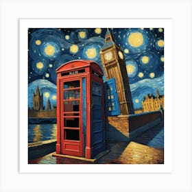 Big Ben And Red Telephone Box Art Print