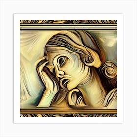 Woman In A Frame Art Print