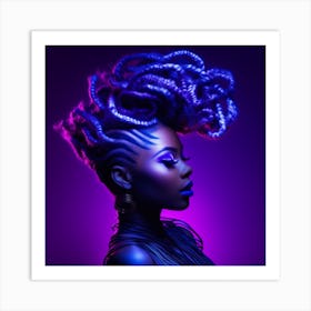 PURPLE AND LIGHT IN THE NIGHT Art Print