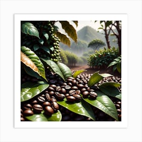 Coffee Beans In The Forest 12 Art Print