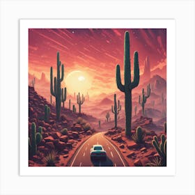 Road To The Desert Art Print