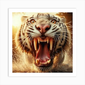 Tiger Roaring 3 Art Print