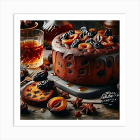 Christmas Cake Art Print